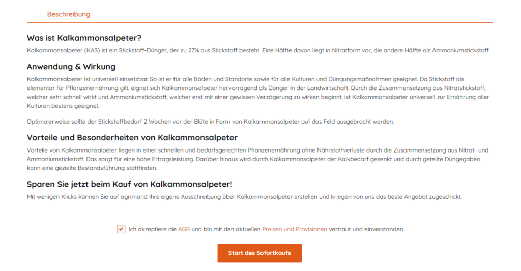 Überprüfung der Beschreibung und Spezifikation